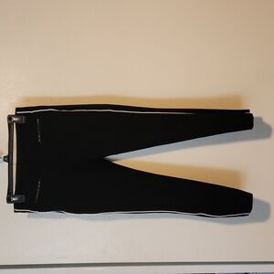 Spanx black with white side stripe pants